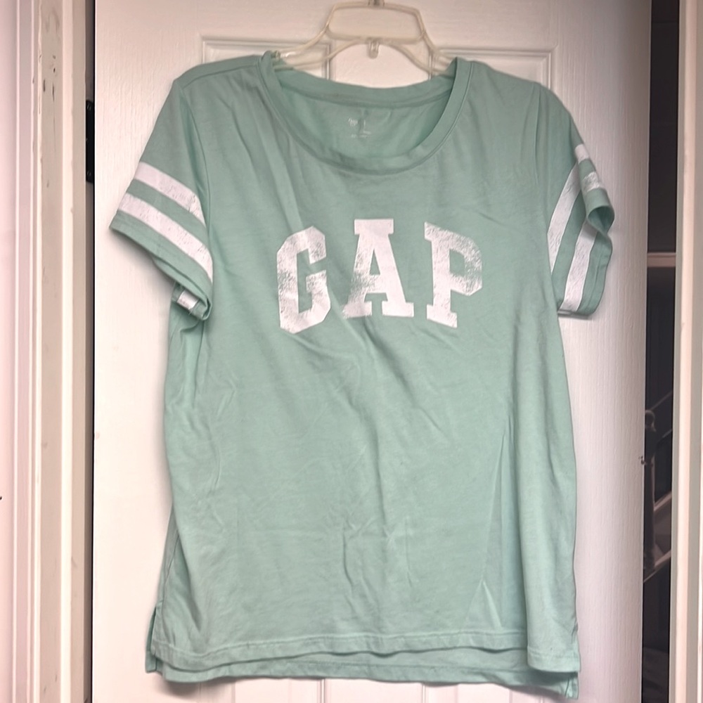 Gap Baseball style Tee’s 1Blue 1Mint green both Large